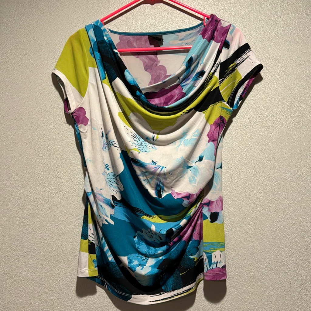 Worthington Watercolor Floral Blouse
